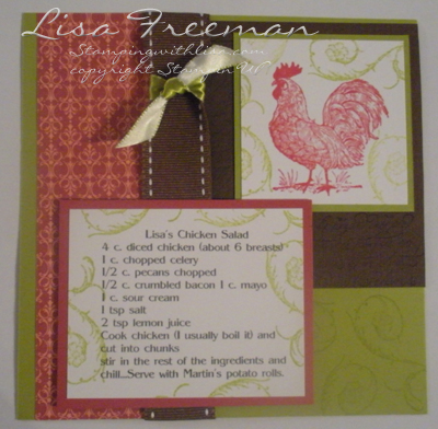More recipe pages.... - Stamping With Lisa